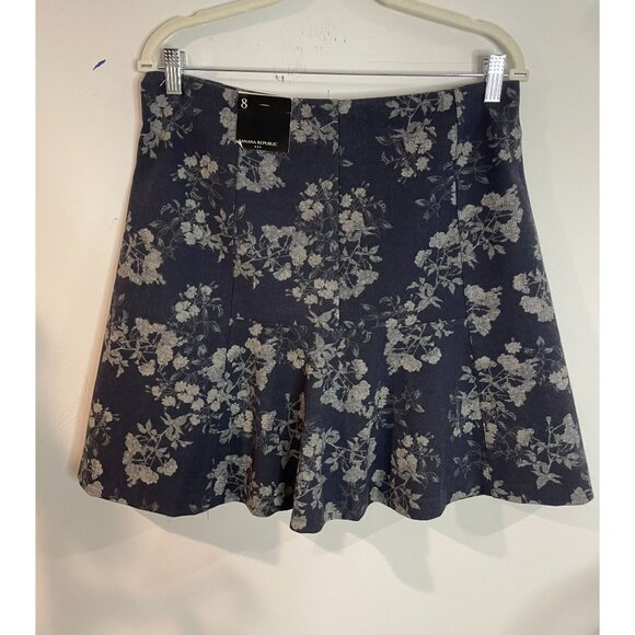 Banana Republic Floral Print Wool Blend A-Line Skirt Size 8 - Picture 1 of 14